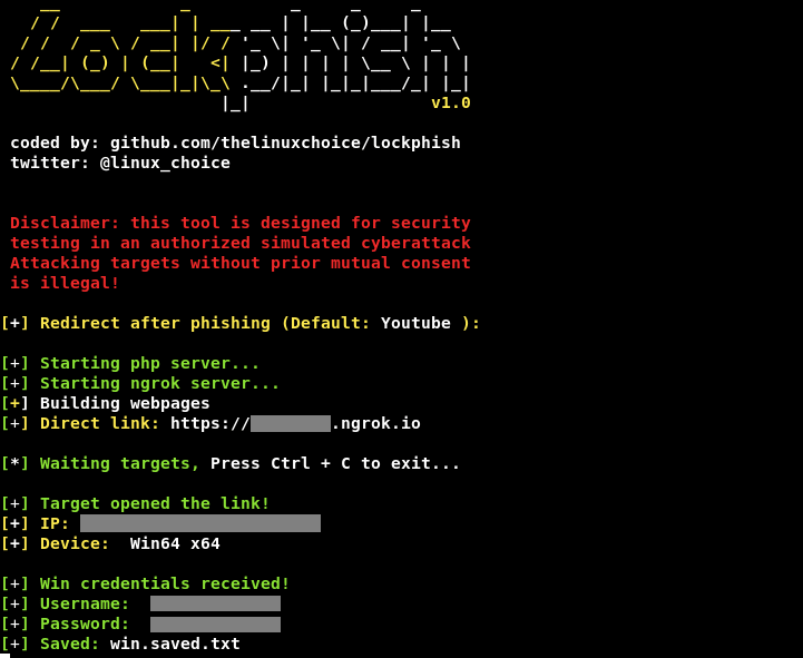 在锁屏上进行网络钓鱼攻击,获取Windows凭据/Android PIN/iPhone密码:Lockphish-小林博客