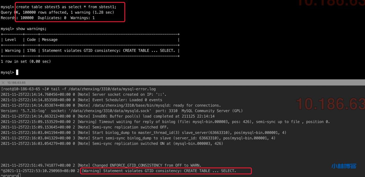 MySQL 在线开启&关闭GTID模式 MySQL 在线开启&关闭GTID模式