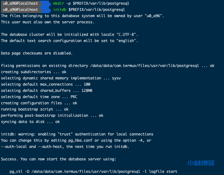 Termux玩转PostgreSQL Termux玩转PostgreSQL