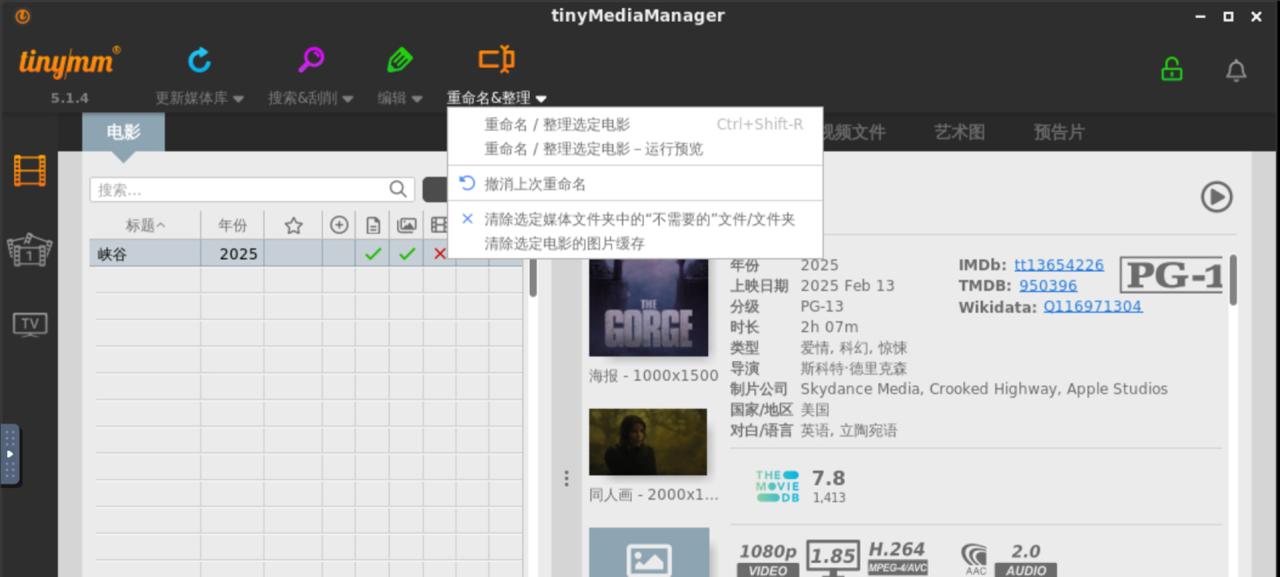 使用 Docker 部署 tinyMediaManager 刮削工具 使用 Docker 部署 tinyMediaManager 刮削工具