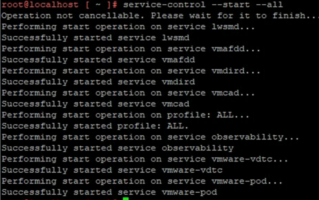 vCenter(VCSA)服务的停止,启动,重启 vCenter(VCSA)服务的停止,启动,重启